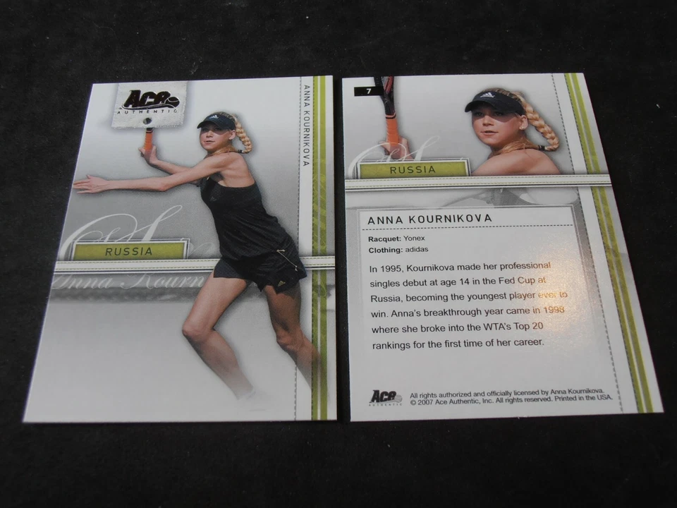 2007 Ace Authentic Straight Sets #7 Anna Kournikova Russia - Image 1 of 1
