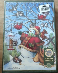 Cobble Hill Puzzle 80296 Frosty Feeds His Friends 1000 Teile Puzzle Brandneu VERSIEGELT - Bild 1 von 5