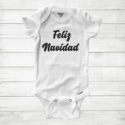 Camisa Feliz Navidad Feliz Navidad Regalo Vacaciones Bebé Infante Body Una Pieza Foto 1 de 2