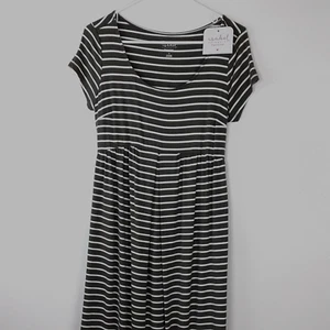 Isabel Maternity Dress Women's Small Olive White Stripes Short Sleeves Pregnancy - Picture 1 of 12