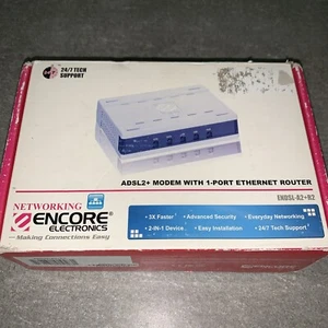 Encore Electronics ENDSL-A2+R2 ADSL Modem With 1 Port Ethernet Router - Picture 1 of 4