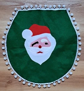 Vintage 70er Jahre kitschig Weihnachten zweiseitig Toilettensitzbezug Weihnachtsdeko Weihnachtsmann - Bild 1 von 7