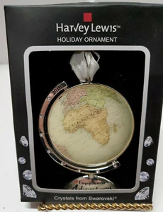 Harvey Lewis 2018 Empty Nesters Adventure Globe Ornament Crystals from Swarovski - Picture 1 of 8