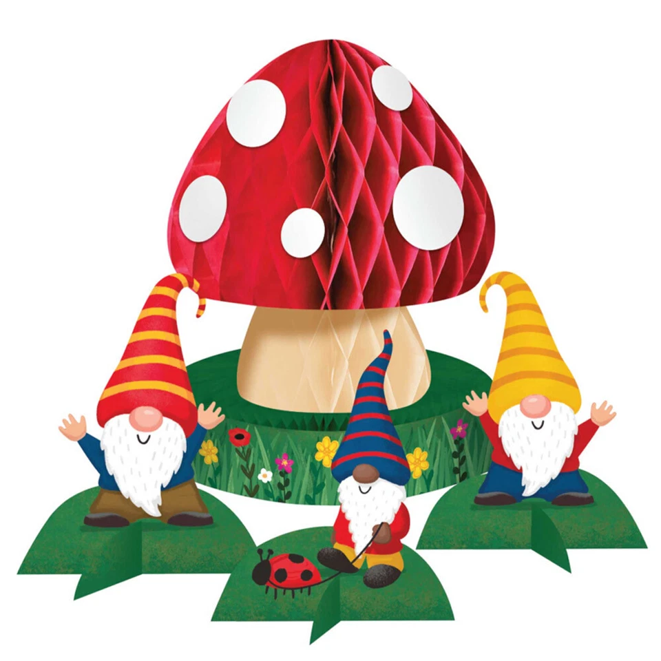 Gnome Party Supplies Gnomes Honeycomb Table Centrepiece Birthday Decoration - Image 1 of 1