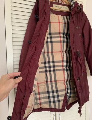 Burberry Brit Down Jacket Burgundy Women’s Size M - Image 1 of 4