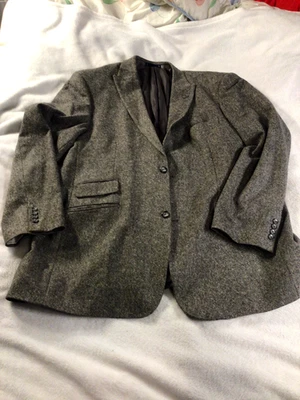 PAUL FREDRICK Hombres Blazer Abrigo Deportivo Chaqueta Informal Talla 52 Donegal Lana Gris Foto 1 de 4