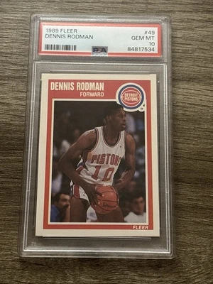 1989-90 Fleer Dennis Rodman Detroit Pistons  PSA 10 🔥 - Image 1 of 2
