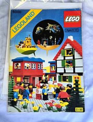 Vintage 1980s LEGO 6000 Legoland Idea Book Castle House Space Manual Magazine  - Image 1 of 4