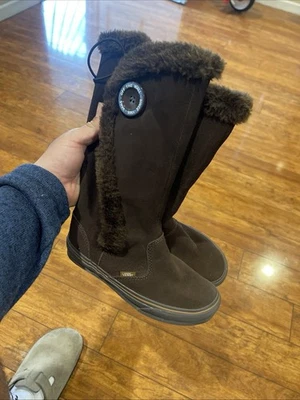 VANS Vintage Phoebe Mujer’s 5.5 Marrón Gamuza Imitación Piel Forrada Foto 1 de 3