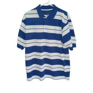 BKLYN United Polo Shirt Men White Blue Striped XL - Picture 1 of 7