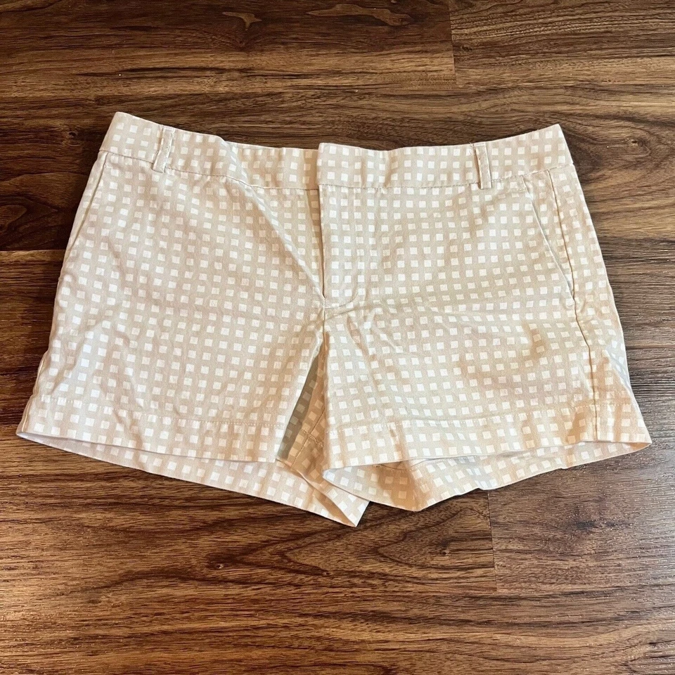 Pantalones Cortos Banana Republic Ryan Fit Para Mujer Talla 8 Tostado/Blanco Informal Verano Algodón Foto 1 de 4