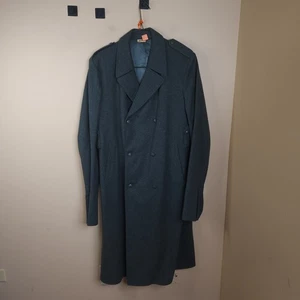 Cappotto lana doppiopetto grigio militare vintage taglia 50AA - Foto 1 di 18
