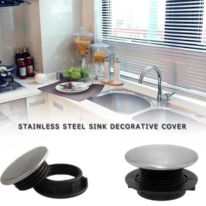 Steel Kitchen Sink Tap Hole Blan king Plug Plate Cover Stopper SALEf - Picture 1 of 11