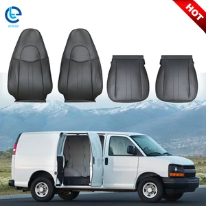 For Chevy Express 1500 2500 Van 2003-2014 Passenger Driver Dark Gray Seat Cover - Picture 1 of 19