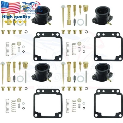4x Ultimate Carburetor Carb Rebuild Repair Kit XJ650 with Floats intake manifold Foto 1 de 4