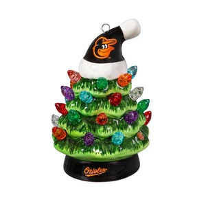 Baltimore Orioles Mini LED Tabletop Christmas Tree 4" - Picture 1 of 2
