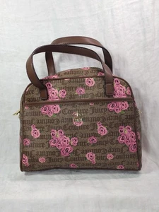 Juicy Couture Y2K Bowler Bag Rose Print Petal Status If The Crown Fits Purse - Bild 1 von 18