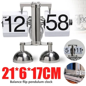 NEU Flip-Schreibtischuhr Retro-Flip-Uhr Vintage-Design Bürodekorationen Tischuhr - Bild 1 von 11