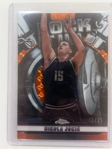 Nikola Jokic 2024-25 Topps Chrome True Orange #12/25 Lock It Up Insert - Picture 1 of 3