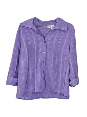 Blusa Joanna vintage para mujer talla L top púrpura uva   Foto 1 de 4