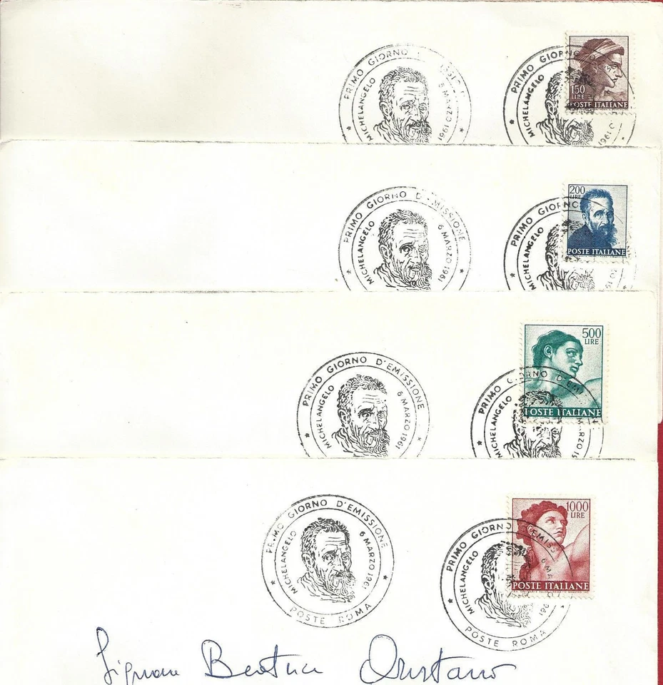 1961 Italy - Michelangiolesca n 899-917 with special cancellation FDC - Image 1 of 1