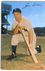 1953-55 Dormand Postkarte #105 Joe Collins ohne Patch Yankees - Bild 1 von 2