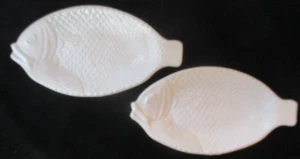 VINTAGE MCCOY OFENFEST 9274 FISCH SERVIERPLATTE - 2ER SET - Bild 1 von 5