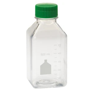 CELLTREAT 500 ml Bottiglia multimediale, quadrata, PET 24/custodia, sterile, #229792 - Foto 1 di 1