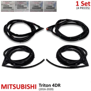 Set 4dr Door Rubber Seal Weatherstrip For Mitsubishi L200 Triton 4Dr '16 '20 - Picture 1 of 11