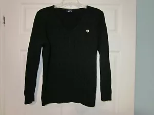 MAGLIONE PULLOVER DONNA PLUS CHAPS NERO COLLO A V, TAGLIA 1X, #130 - Foto 1 di 9
