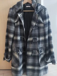 Damen Mantel Orsay, Größe 38, Schwarz/Grau kariert, Gebraucht - Bild 1 von 4
