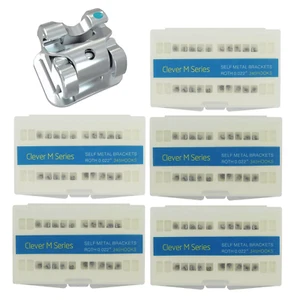 5 Dental Orthodontic Self-Ligating Bracket Metal Braces Roth 022 GAC Empower 5-5 - Picture 1 of 18