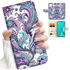 ( For Samsung A12 ) Wallet Flip Case Cover Pb24235 Abstract