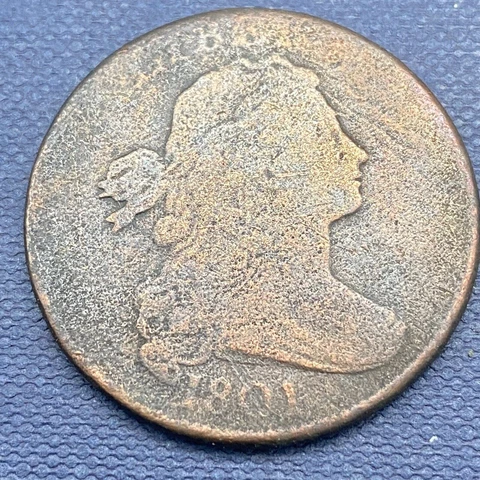 1801 Draped Bust Large Cent 1c Better Grade   #45059 Cover