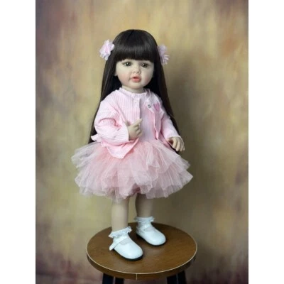 22inch Reborn Baby Doll Full Body Vinyl Girl Princess Washable Toddler Dolls - Bild 1 von 3