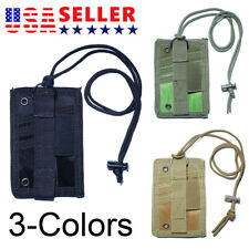Tactical ID Card Credit Badge Holder Organizer Hook Loop PatchWith Neck Lanyard