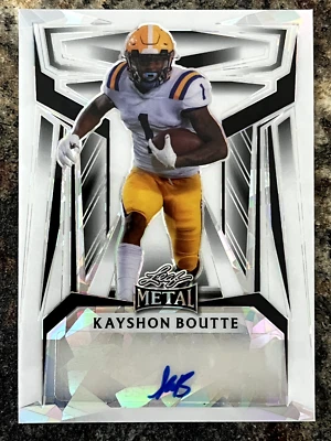 Kayson Boutte 2023 Leaf Metal Crystals Auto 1/3 New England Patriots LSU Tigers - Image 1 of 2