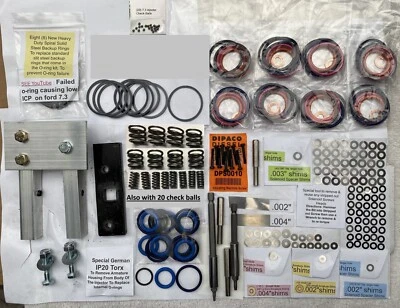 7.3L POWERSTROKE injector deluxe rebuild KIT w/ vice clamp and tools & springs - Image 1 of 4