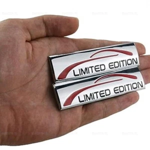 2pcs 3D Limited Edition Logo Chrome Emblem Badge Decal Sticker Car Accessories - Picture 1 of 12