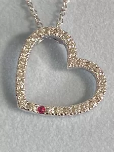 Fantastic 18kt White Gold KWIAT Diamond Heart (.21 Carat) Necklace - NEW - Picture 1 of 12