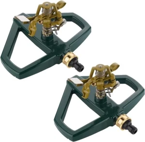 2 Pack Impact Sprinklers for Yard, Adjustable Lawn Sprinkler, Zinc Alloy - Picture 1 of 9