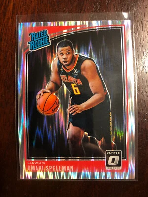 2018/19 Panini Donruss Optic Omari Spellman Rated Rookie Shock Prizm Hawks #196 - Image 1 of 2