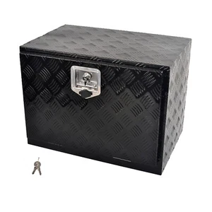 24"x17"x18" Aluminum Black Truck Bed Underbody Tool Box Trailer RV Tool Storage - Bild 1 von 12