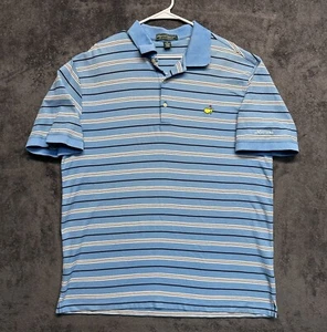 Masters Collection Golf Poloshirt Herren XL blau Pima Baumwolle gestreift Augusta - Bild 1 von 9