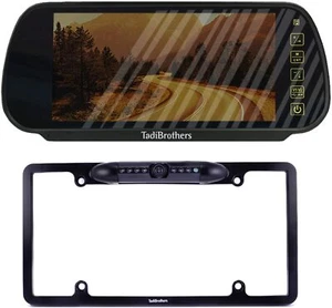 TadiBrothers Wireless Backup Camera Kit with License Plate Camera | 7-Inch Rear - Picture 1 of 7