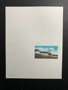 U.S. Stamps Scott #UX375. 21¢ White Barn Reply Card. MNH - Picture 1 of 3