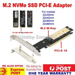 M.2 M-Key NVMe SSD to PCIE 3.0 PCIe 16X Converter Adapter Add-on Card Full Speed - Picture 1 of 9