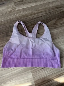 Victoria’s Secret PINK Active Ribbed Long Line Seamless Sport BH Lila Gr. L - Bild 1 von 5