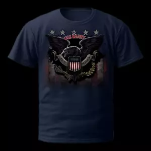 Camisa USS Bainbridge - Camisa Cuervo Azul Marino - Ropa de Veterano USN - Regalo Militar USN - Imagen 1 de 2