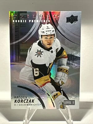 Kaedan Korczak 2022-23 Upper Deck Trilogy Rookie Premieres Level 1 RC /699 - Image 1 of 4
